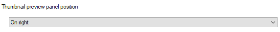 7. Thumbnail preview panel position (Catalog tabs)