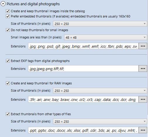 2. Pictures and digital photographs section