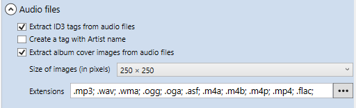 3. Audio files section