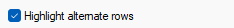 4. Highlight alternate rows
