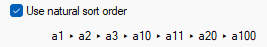 8. Use natural sort order