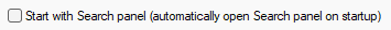 2. Start with Search panel