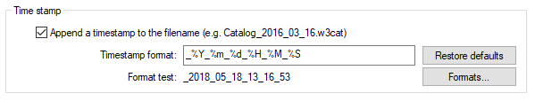 3. Timestamp section