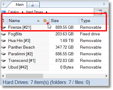 Configure columns in the Grid (detailed) View